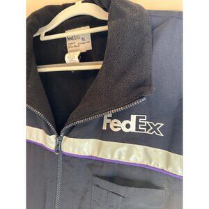 FedEx Vest Men's XL EUC Winter Fleece Stan Herman